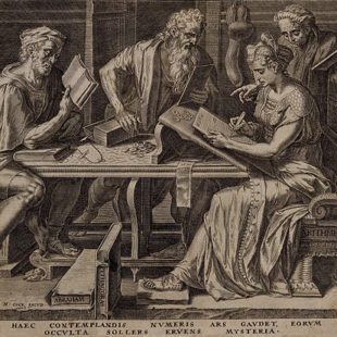 YW007497V_Three-men-read-while-a-woman-writes-numerals A Journey Through Time: The History of Literature